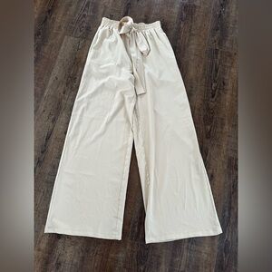 Dokotoo Cream Wide-Leg Pants